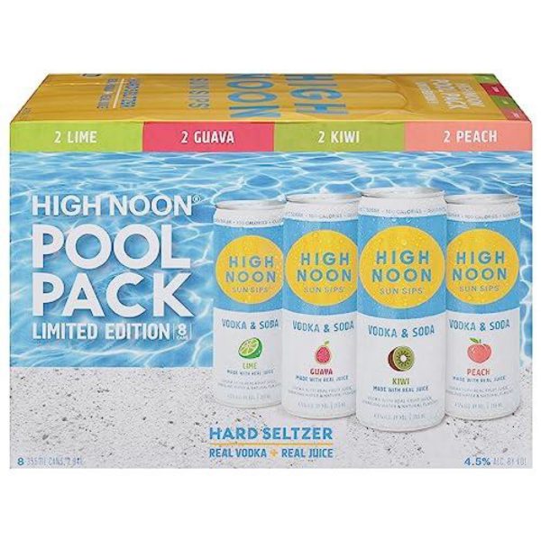 High Noon Vodka Hard Seltzer Pool Pack Variety 8-Pack Limited Edition